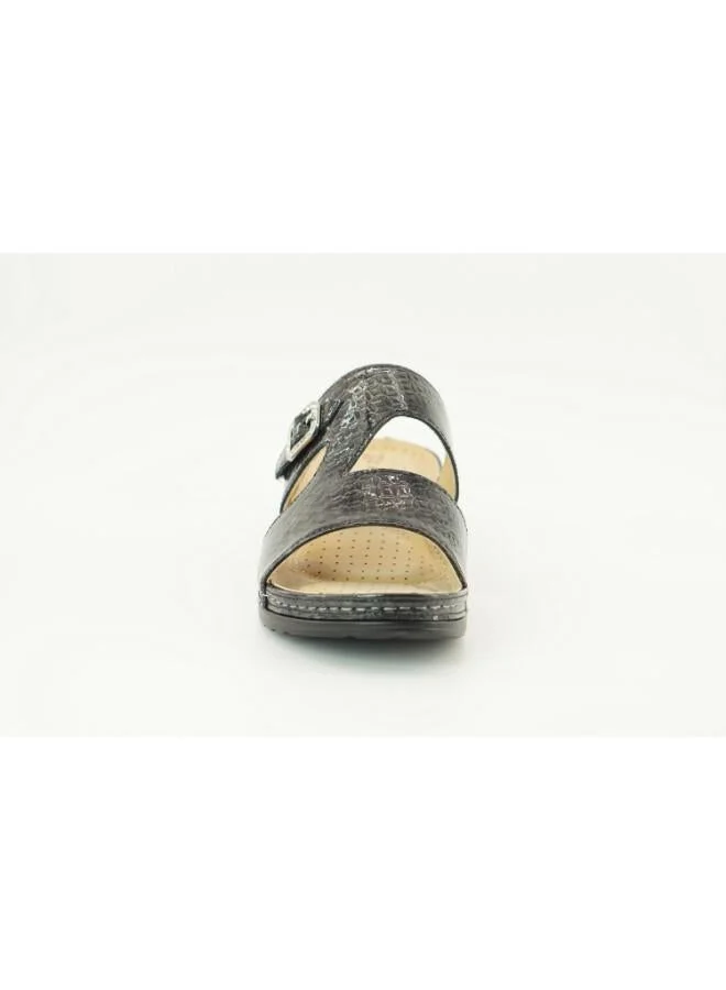 Zayna Grey 221-3162 Zayna Ladies Low Heel Slides 2608-10 Grey for Women | Best Price UAE